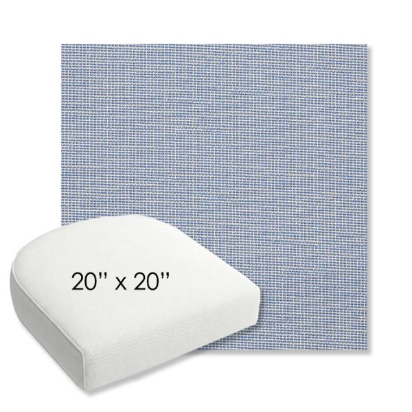 Picture of Kudos Cloud | 20" x 20" Bullnose Contoured Rounded Back Wicker Chair Cushion - Sunbrella© Fabric