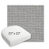 Picture of Kudos Newsprint | 20" x 20" Bullnose Contoured Rounded Back Wicker Chair Cushion - Sunbrella© Fabric