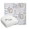 Picture of Labyrinth Cloud | 20" x 20" Bullnose Contoured Rounded Back Wicker Chair Cushion - Sunbrella© Fabric