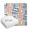 Picture of Labyrinth Fiesta | 20" x 20" Bullnose Contoured Rounded Back Wicker Chair Cushion - Sunbrella© Fabric