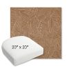 Picture of Leaf Structure Copper | 20" x 20" Bullnose Contoured Rounded Back Wicker Chair Cushion - Sunbrella© Fabric