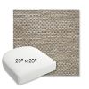 Picture of Litchfield Pebble | 20" x 20" Bullnose Contoured Rounded Back Wicker Chair Cushion - Sunbrella© Fabric