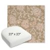 Picture of Martha Floral Spring | 20" x 20" Bullnose Contoured Rounded Back Wicker Chair Cushion - Sunbrella© Fabric