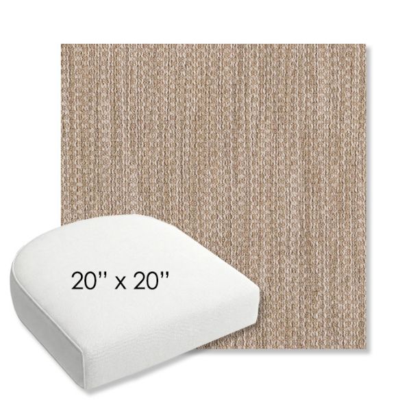 Picture of Metamorphic Sand | 20" x 20" Bullnose Contoured Rounded Back Wicker Chair Cushion - Sunbrella© Fabric
