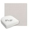 Picture of Metamorphic Snow | 20" x 20" Bullnose Contoured Rounded Back Wicker Chair Cushion - Sunbrella© Fabric