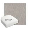 Picture of Mountains Fog | 20" x 20" Bullnose Contoured Rounded Back Wicker Chair Cushion - Sunbrella© Fabric