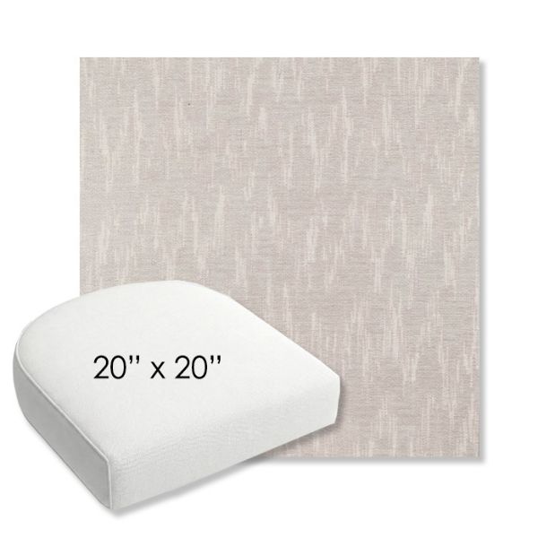 Picture of Mountains Snow | 20" x 20" Bullnose Contoured Rounded Back Wicker Chair Cushion - Sunbrella© Fabric