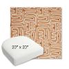 Picture of Nema Peachwood | 20" x 20" Bullnose Contoured Rounded Back Wicker Chair Cushion - Sunbrella© Fabric