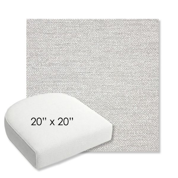Picture of Nurture Pebble | 20" x 20" Bullnose Contoured Rounded Back Wicker Chair Cushion - Sunbrella© Fabric