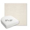 Picture of Nurture White | 20" x 20" Bullnose Contoured Rounded Back Wicker Chair Cushion - Sunbrella© Fabric