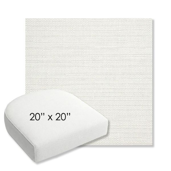 Picture of Piazza Cloud | 20" x 20" Bullnose Contoured Rounded Back Wicker Chair Cushion - Sunbrella© Fabric