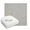 Picture of Piazza Pebble | 20" x 20" Bullnose Contoured Rounded Back Wicker Chair Cushion - Sunbrella© Fabric