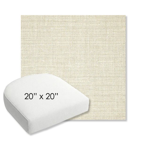 Picture of Piazza Vapor | 20" x 20" Bullnose Contoured Rounded Back Wicker Chair Cushion - Sunbrella© Fabric