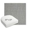 Picture of Pique Ash | 20" x 20" Bullnose Contoured Rounded Back Wicker Chair Cushion - Sunbrella© Fabric