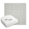 Picture of Pique Cloud | 20" x 20" Bullnose Contoured Rounded Back Wicker Chair Cushion - Sunbrella© Fabric