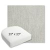 Picture of Pique Gravel | 20" x 20" Bullnose Contoured Rounded Back Wicker Chair Cushion - Sunbrella© Fabric
