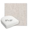 Picture of Poros Sky | 20" x 20" Bullnose Contoured Rounded Back Wicker Chair Cushion - Sunbrella© Fabric
