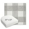 Picture of Preso Pebble | 20" x 20" Bullnose Contoured Rounded Back Wicker Chair Cushion - Sunbrella© Fabric
