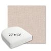 Picture of Proof Putty | 20" x 20" Bullnose Contoured Rounded Back Wicker Chair Cushion - Sunbrella© Fabric