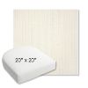 Picture of Proven Ivory | 20" x 20" Bullnose Contoured Rounded Back Wicker Chair Cushion - Sunbrella© Fabric