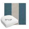 Picture of Rothko Curacao | 20" x 20" Bullnose Contoured Rounded Back Wicker Chair Cushion - Sunbrella© Fabric