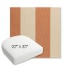 Picture of Rothko Lobster Roll | 20" x 20" Bullnose Contoured Rounded Back Wicker Chair Cushion - Sunbrella© Fabric