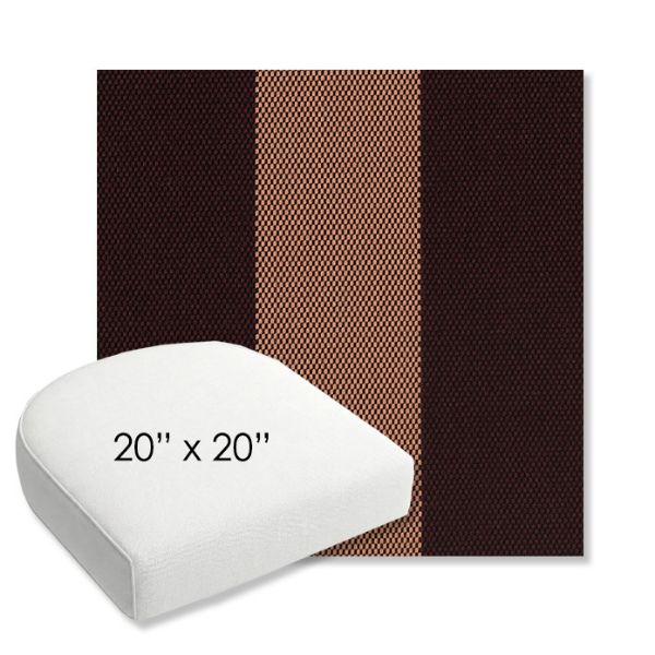 Picture of Rothko Sangria | 20" x 20" Bullnose Contoured Rounded Back Wicker Chair Cushion - Sunbrella© Fabric