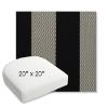 Picture of Rothko Stone Harbor | 20" x 20" Bullnose Contoured Rounded Back Wicker Chair Cushion - Sunbrella© Fabric
