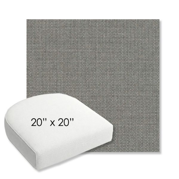 Picture of Shelter Surf | 20" x 20" Bullnose Contoured Rounded Back Wicker Chair Cushion - Sunbrella© Fabric