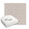 Picture of Solve Linen | 20" x 20" Bullnose Contoured Rounded Back Wicker Chair Cushion - Sunbrella© Fabric