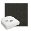 Picture of Spectrum Carbon | 20" x 20" Bullnose Contoured Rounded Back Wicker Chair Cushion - Sunbrella© Fabric