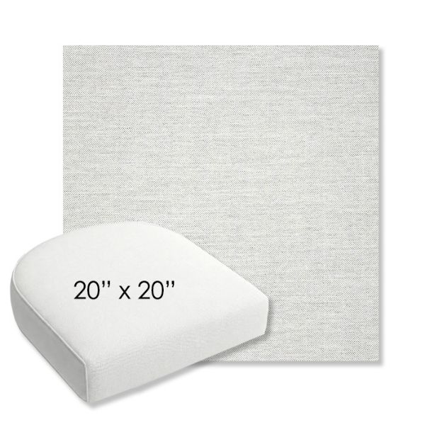 Picture of Switch Snow | 20" x 20" Bullnose Contoured Rounded Back Wicker Chair Cushion - Sunbrella© Fabric