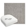 Picture of Tailored Fog | 20" x 20" Bullnose Contoured Rounded Back Wicker Chair Cushion - Sunbrella© Fabric
