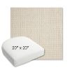 Picture of Tailored Snow | 20" x 20" Bullnose Contoured Rounded Back Wicker Chair Cushion - Sunbrella© Fabric