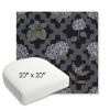 Picture of Trellis Morning Glory | 20" x 20" Bullnose Contoured Rounded Back Wicker Chair Cushion - Sunbrella© Fabric