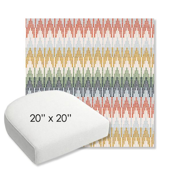 Picture of Valley Sedona | 20" x 20" Bullnose Contoured Rounded Back Wicker Chair Cushion - Sunbrella© Fabric