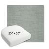 Picture of Willa Mist | 20" x 20" Bullnose Contoured Rounded Back Wicker Chair Cushion - Sunbrella© Fabric