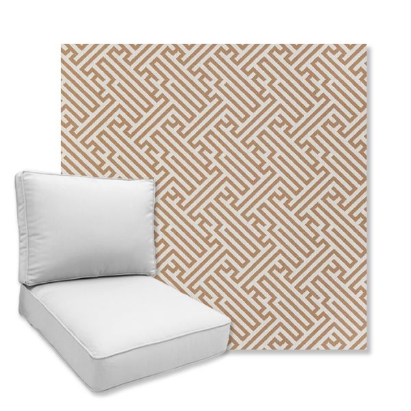 Picture of Labyrinth Ochre | Universal Deep Seating Outdoor Cushions SIZE A