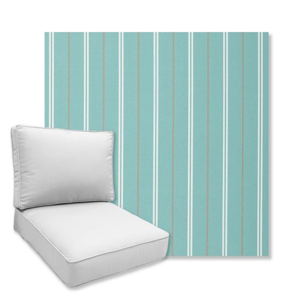 Picture of Pathway Aqua | Universal Deep Seating Outdoor Cushions SIZE A