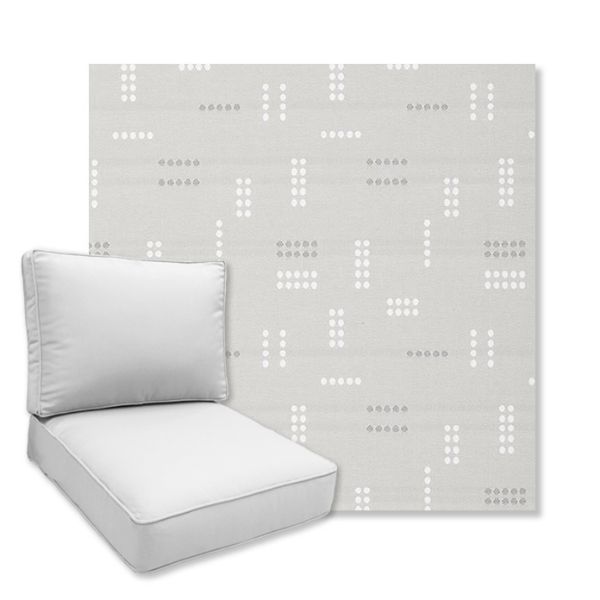 Picture of Jot Dot Chrome | Universal Deep Seating Outdoor Cushions SIZE B