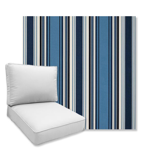 Picture of Tradewinds Nautical | Universal Deep Seating Outdoor Cushions SIZE B