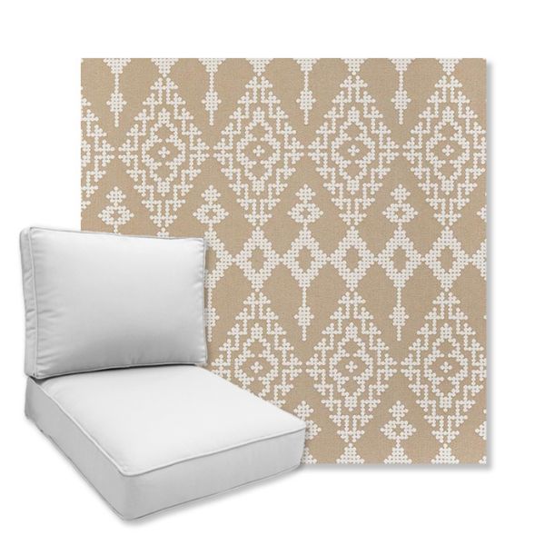 Picture of Folklore Ecru | Universal Deep Seating Outdoor Cushions SIZE C