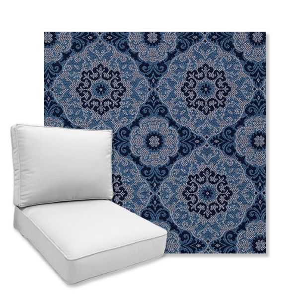 Picture of Gypsy Nautical | Universal Deep Seating Outdoor Cushions SIZE C
