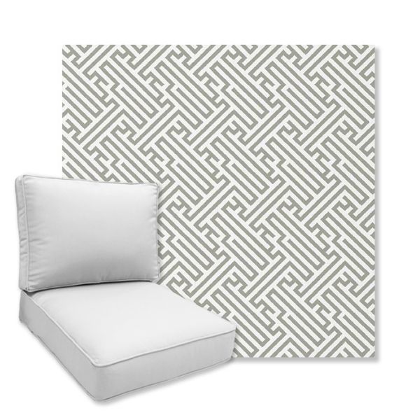 Picture of Labyrinth Smoke | Universal Deep Seating Outdoor Cushions SIZE C