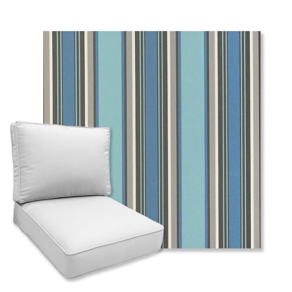 Picture of Sail Away Aqua | Universal Deep Seating Outdoor Cushions SIZE C