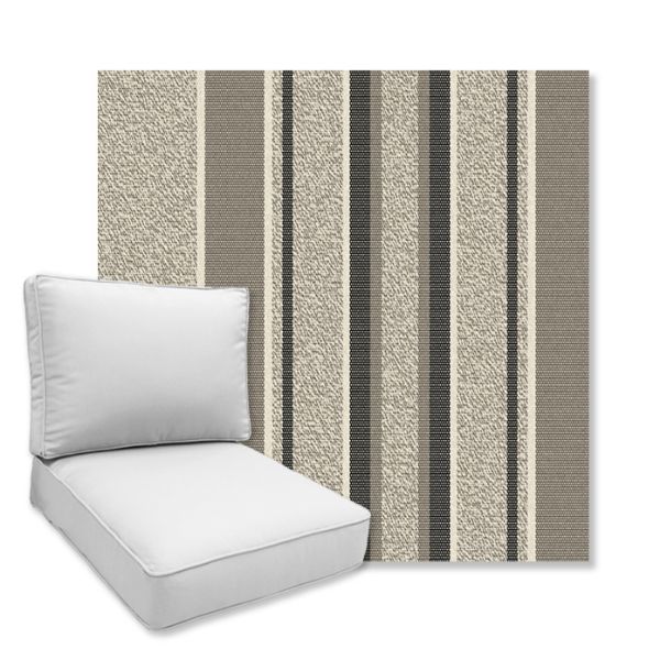 Picture of Soulmate Charcoal | Universal Deep Seating Outdoor Cushions SIZE C