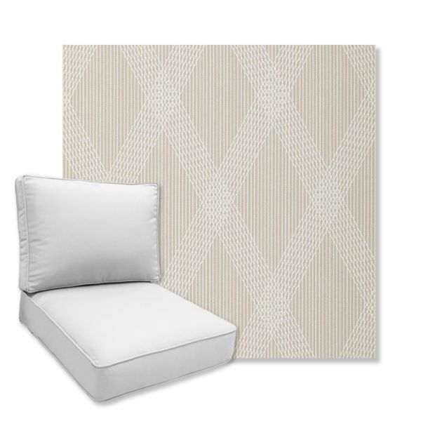 Picture of Vivaldi Ecru | Universal Deep Seating Outdoor Cushions SIZE C