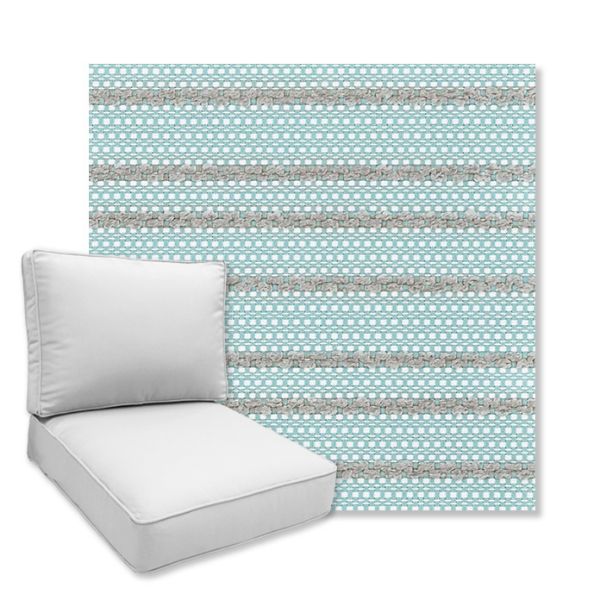 Picture of Cavo Aqua | Universal Deep Seating Outdoor Cushions SIZE D