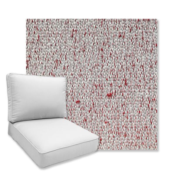 Picture of Flurry Cherry | Universal Deep Seating Outdoor Cushions SIZE D