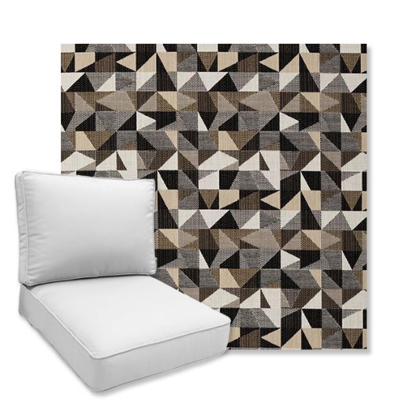 Picture of Geo Carbon | Universal Deep Seating Outdoor Cushions SIZE D
